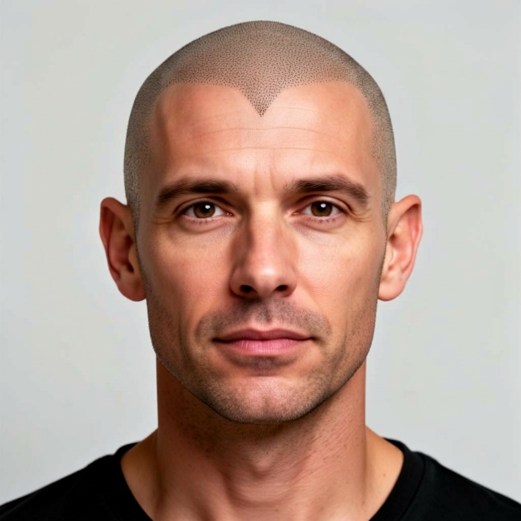 Widow's Peak hairline example